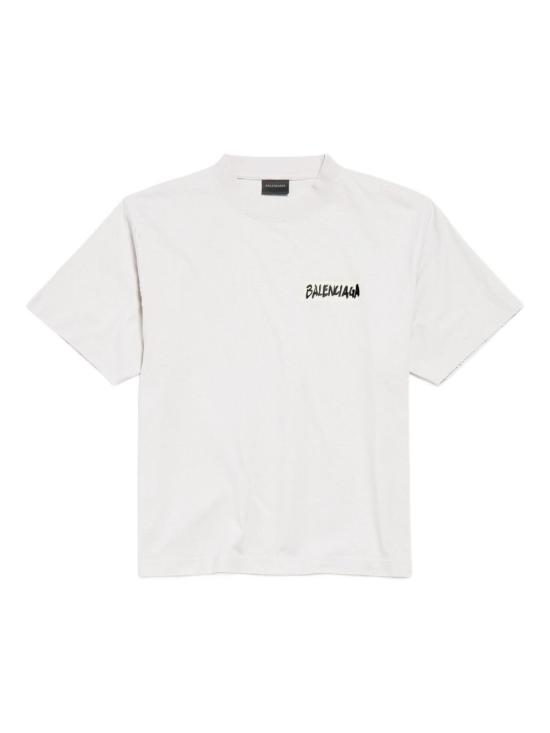 26SS 발렌시아가 마스킹 테이프 티셔츠 850990TTVL6 9012 WHITE