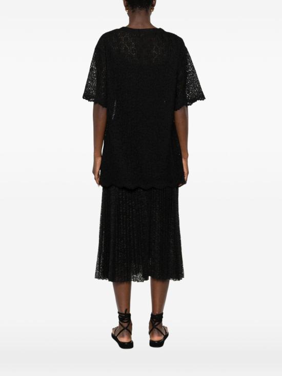 26SS 에르마노 설비노 반팔 티셔츠 D482L342EQF95708 BLACK - ERMANNO SCERVINO