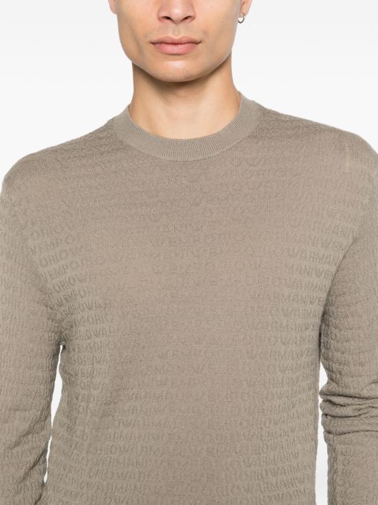 26SS 엠포리오 아르마니 스웨터 EM004378AF24416U8049 DOVE GREY - EMPORIO ARMANI