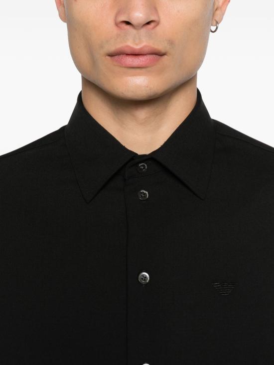 26SS 엠포리오 아르마니 긴팔 셔츠 EM000099TE19332UC001 BLACK - EMPORIO ARMANI