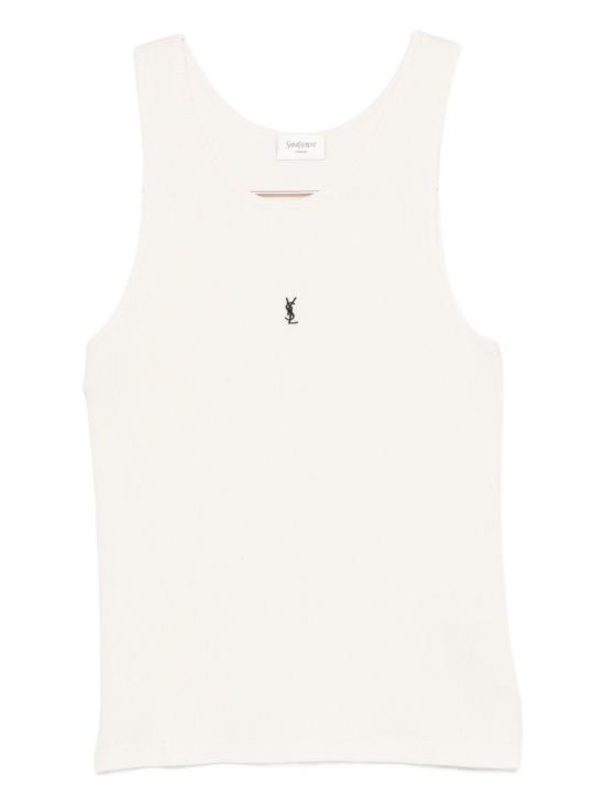 26SS 생로랑 반팔 티셔츠 823603Y37EC9469 WHITE