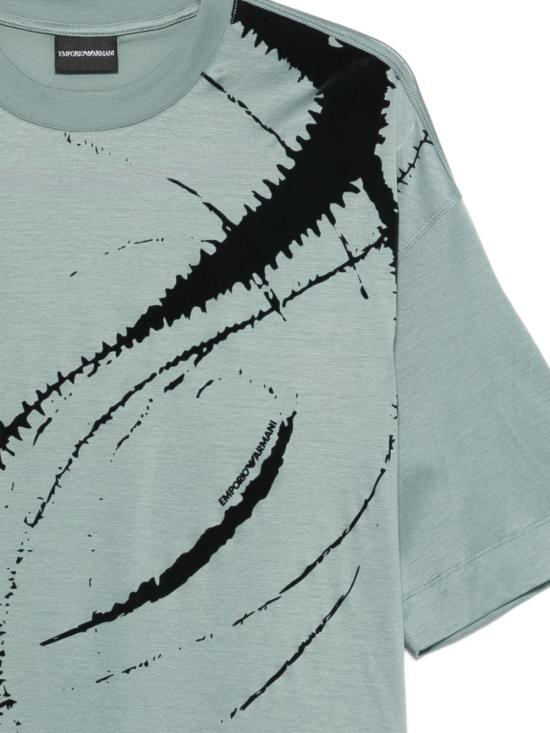 26SS 엠포리오 아르마니 반팔 티셔츠 EM004909AF10017U9170 CLEAR BLUE - EMPORIO ARMANI