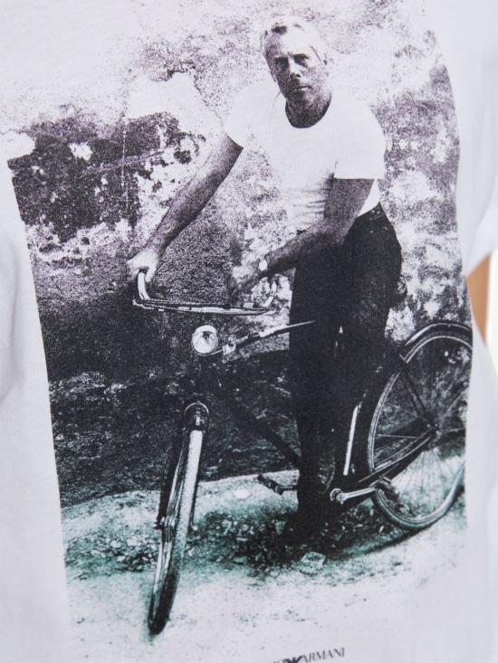 25FW 엠포리오 아르마니 반팔 티셔츠 EW001530AF12567U0002 WHITE - EMPORIO ARMANI