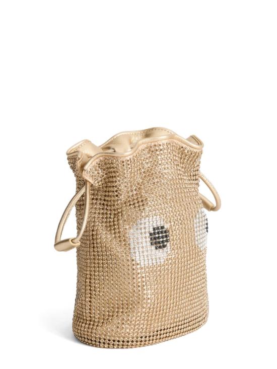 26SS 안야힌드마치 아이즈 크리스탈 드로스트링 파우치 205030 GOLD - ANYA HINDMARCH