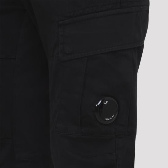 26SS 씨피 컴퍼니 스트레치 새틴 카고 팬츠 RSCMPA743A005694G 999 BLACK - C.P. COMPANY