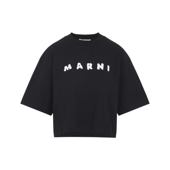 26SS 마르니 반팔 티셔츠 THJE0333P5USCX42 SLN99 BLACK - MARNI