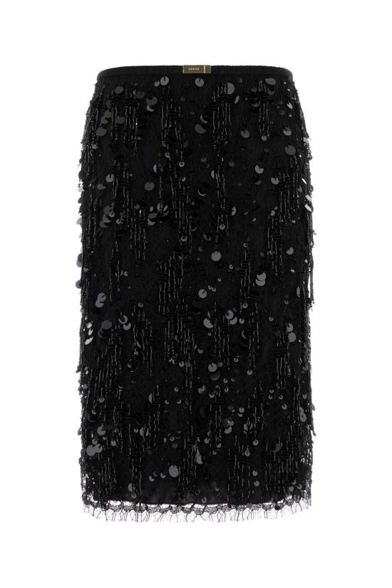 25FW 구찌 미디 스커트 849635ZATNH 1000 BLACK