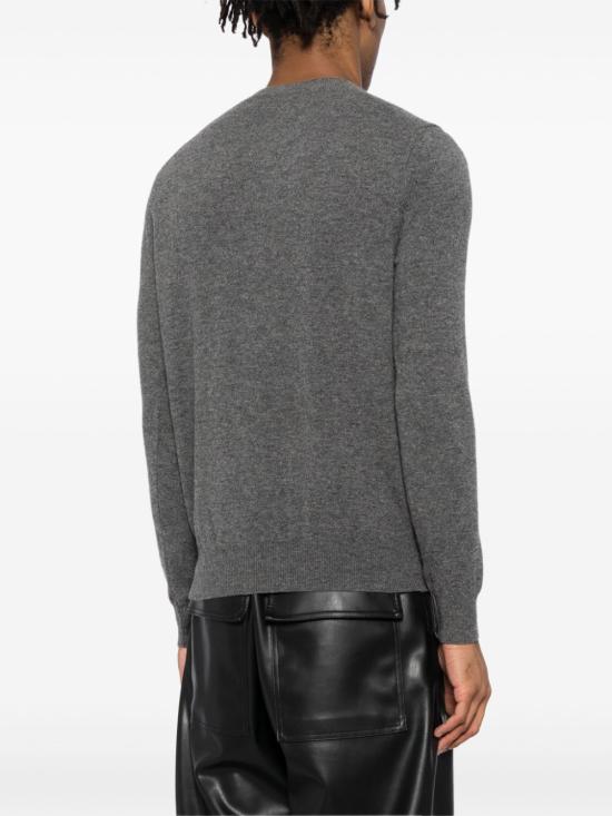 25FW 꼼데가르송 플레이 레드 하트 니트 가디건 AXN0073 GREY - COMME DES GARCONS