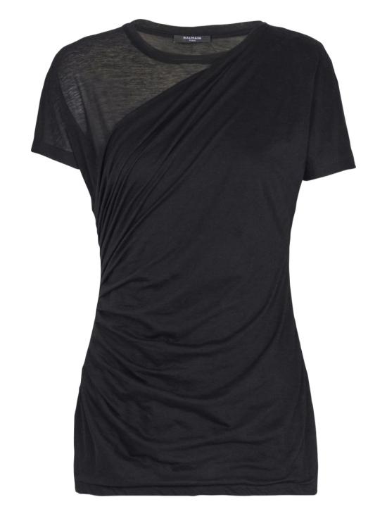 26SS 발망 반팔 티셔츠 GF1EF003JL630PA BLACK