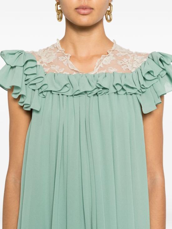 26SS 끌로에 미디 원피스 CH26SRO7500234F GREEN - CHLOE