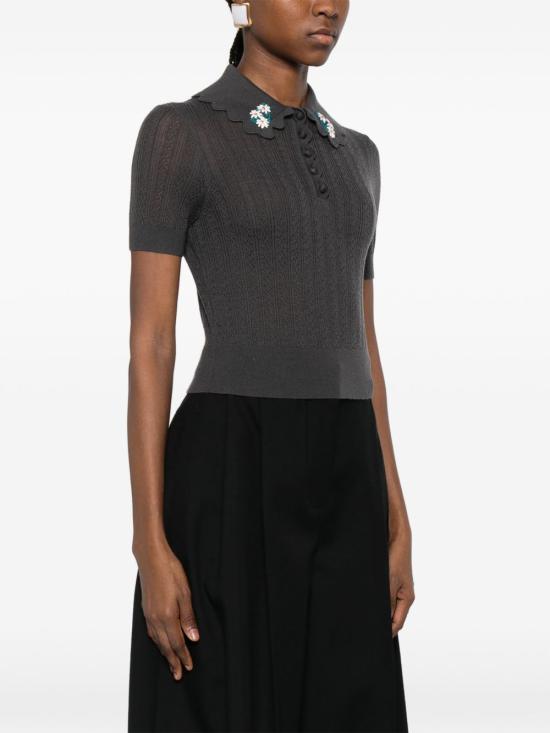 26SS 셀프 포트레이트 반팔 티셔츠 RS26194TGRGREY - SELF PORTRAIT