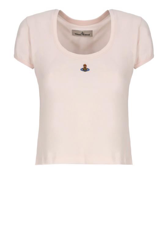 25FW 비비안웨스트우드 반팔 티셔츠 1G01000YJ001MG404 ROSA DOM