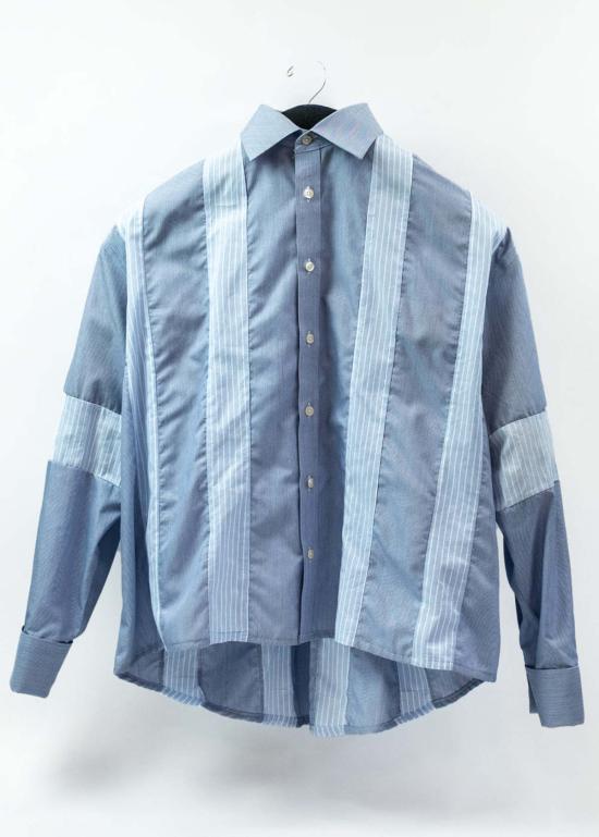  PROCHE 블라우스 프로셰 리워크드 남성복 셔츠 옵션 D 탑