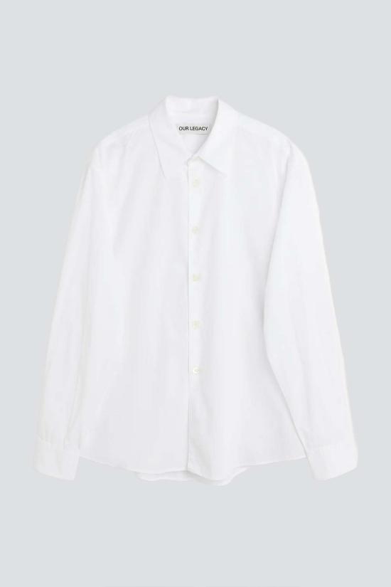  아워레가시 긴팔 셔츠 아워 레거시 화이트 리퀴드 포플린 비욘드 - OUR LEGACY