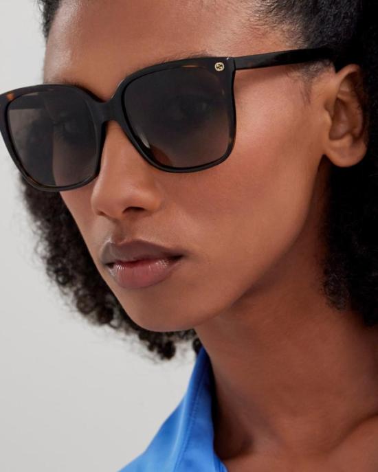  구찌 안경 오버사이즈 스퀘어 라운드 선글라스 하바나 - GUCCI