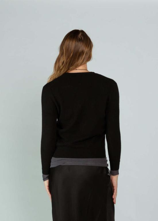  브라조 트리콧 가디건 브라조 트리코 로얄 밀란 카디건 블랙 - BRAZEAU TRICOT