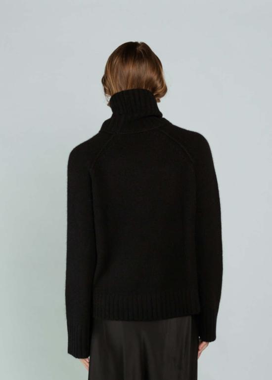  브라조 트리콧 스웨터 브라조 트리코 청키 터틀넥  블랙 - BRAZEAU TRICOT