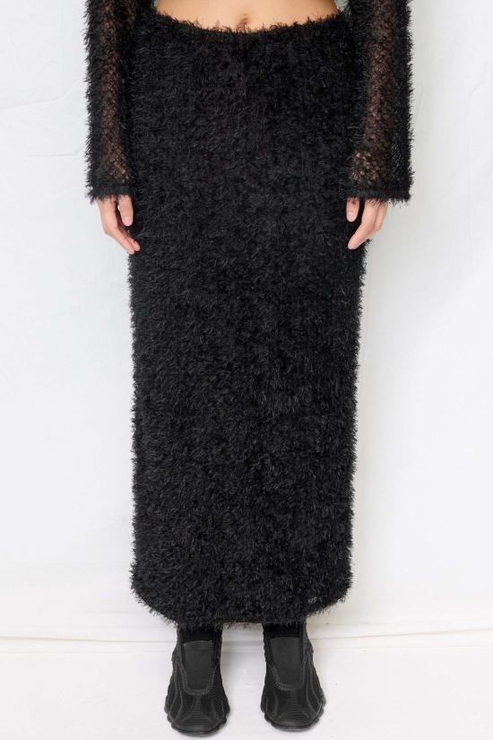  어셈블리 뉴욕 롱 스커트 어셈블리 블랙 페더 맥시 스커트
