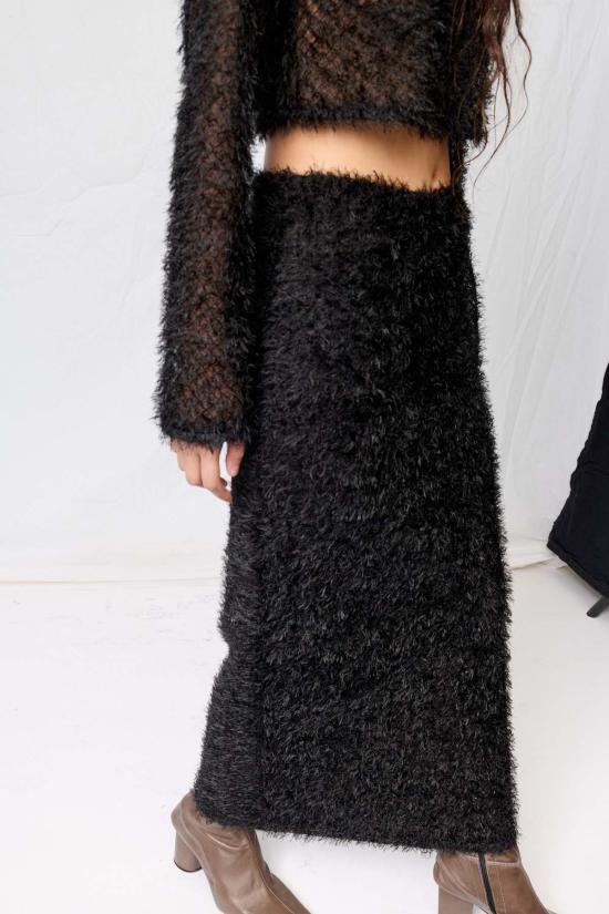  어셈블리 뉴욕 롱 스커트 어셈블리 블랙 페더 맥시 스커트 - ASSEMBLY NEW YORK