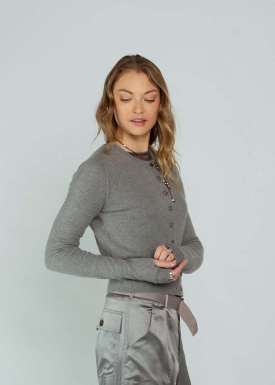  Brazeau Tricot 가디건 브라조 트리코 미니 로얄  콜 - OTHER BRANDS