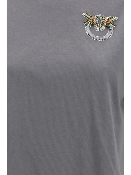 26SS 핑코 반팔 티셔츠 105526A33F K10 GREY - PINKO