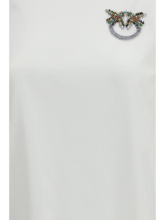 26SS 핑코 반팔 티셔츠 105526A33F Z05 WHITE - PINKO