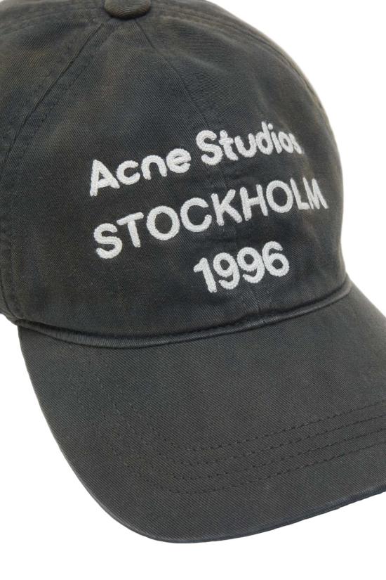  아크네 스튜디오 볼캡 로고 1996 캡 (색바랜 검정색) - ACNE STUDIOS
