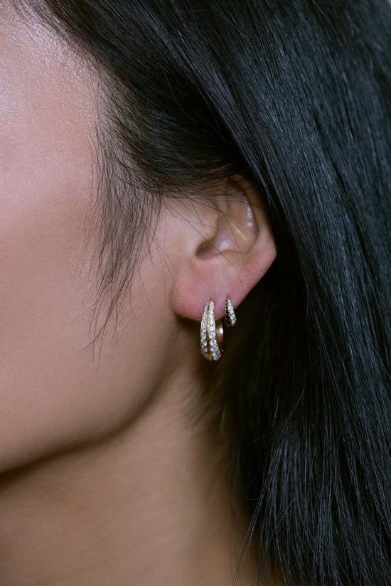  리지 맨들러 파인 주얼리 이어링 오셀로 미니 크레센트 후프 - LIZZI MANDLER FINE JEWELRY