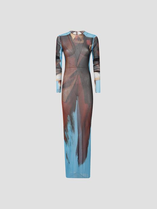 26SS 장 폴 고티에 롱 원피스 2601WDR136M027P 90 MULTICOLOR