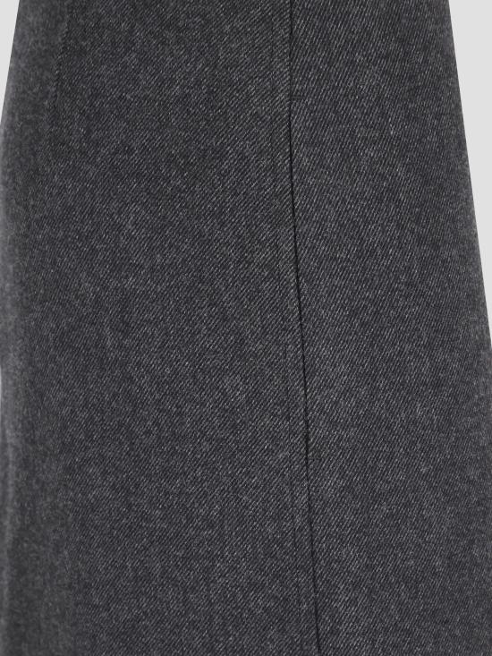 26SS 토템 미디 스커트 261WRB0379FB0562 019 CHARCOAL MELANGE - TOTEME