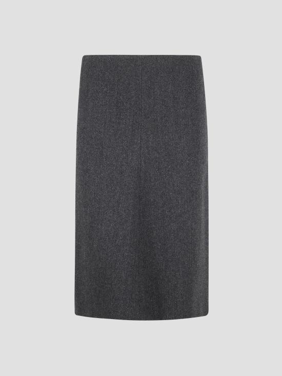 26SS 토템 미디 스커트 261WRB0379FB0562 019 CHARCOAL MELANGE