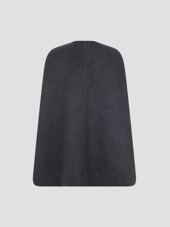 26SS 구찌 홀스빗 실크 울 케이프 852796ZAQW0 1179 DARK GREY LIGHT GREY - GUCCI