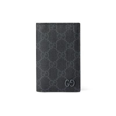 26SS 구찌 바이컬러 GG 롱 카드 케이스 768249FACQC 1048 BLACK STEEL