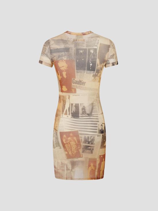 26SS 장 폴 고티에 숏 원피스 2601WDR112M013P 30830 ECRULIGHTGREYRED - JEAN PAUL GAULTIER