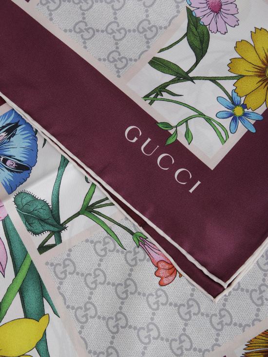 26SS 구찌 프린트 실크 트윌 까레 8501073G001 5472 MAUVE PINK - GUCCI