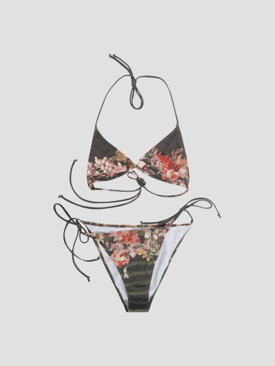 26SS 장 폴 고티에 비키니 수영복 2601WBS041J037P 4190 KHAKIMULTICOLOR