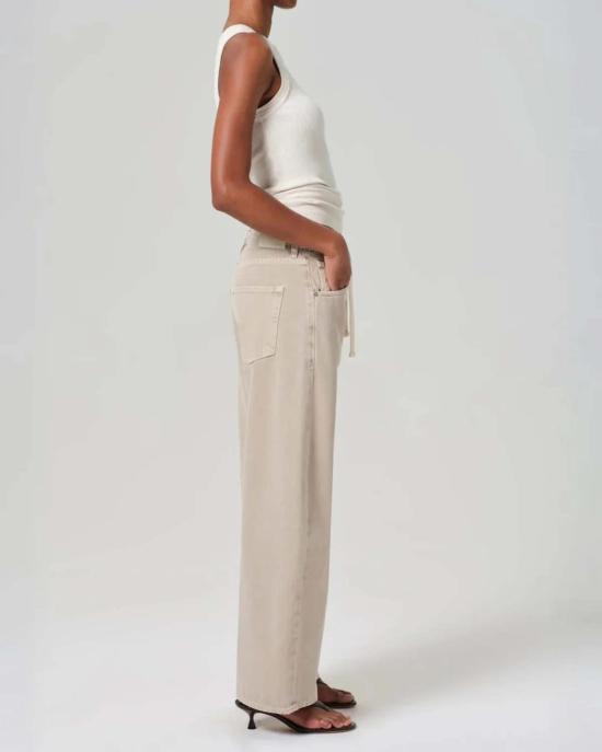  시티즌 오브 휴머니티 스트레이트 팬츠 브린 드로스트링 팬츠 카키 - CITIZEN OF HUMANITY