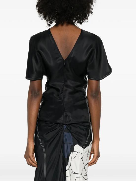 26SS 빅토리아 베컴 반팔 티셔츠 1126WTP006579D9638 Blue - VICTORIA BECKHAM