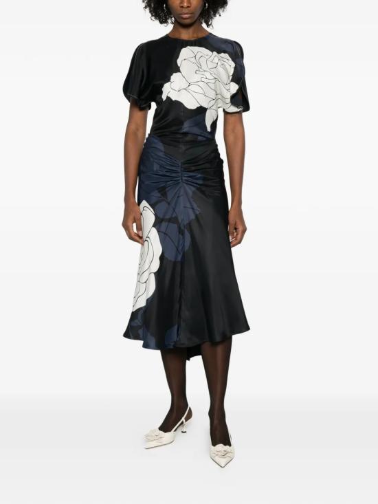 26SS 빅토리아 베컴 미디 스커트 1126WSK006985D9638 Blue - VICTORIA BECKHAM