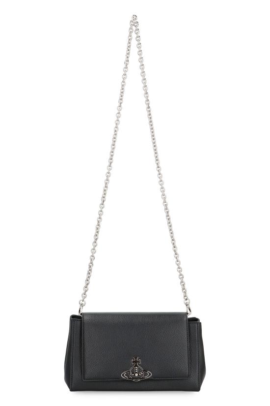25FW 비비안웨스트우드 헤이즐 오브 페이크 레더 숄더백 46020001WS000D N403 BLACK - VIVIENNE WESTWOOD