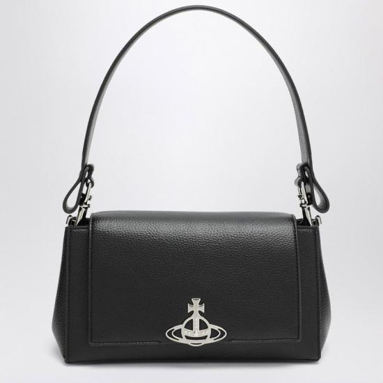 25FW 비비안웨스트우드 헤이즐 오브 페이크 레더 숄더백 46020001WS000D N403 BLACK