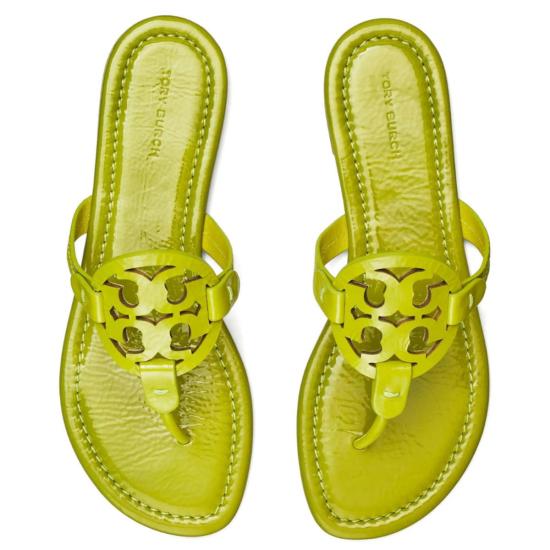  토리버치 뮬/슬리퍼 밀러 페이턴트 레더 샌들 레추가 - TORY BURCH