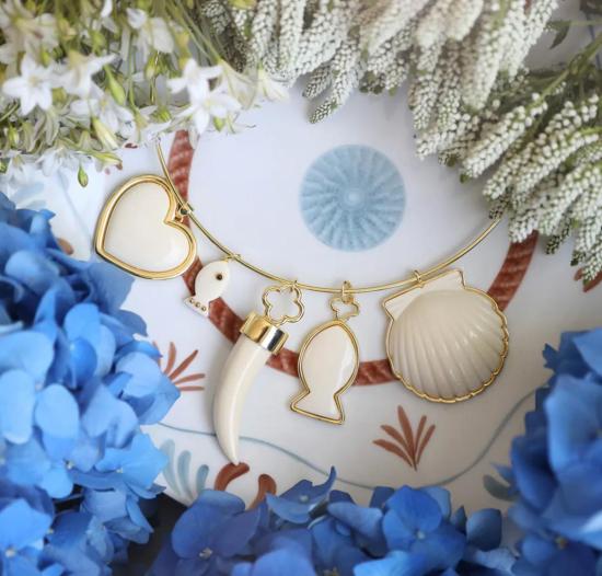  아샤 목걸이/팬던트 아이보리 피쉬 펜던트 - ASHA