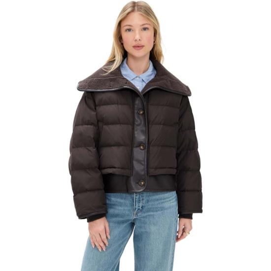  랙앤본 봄버 자켓 Rag & Bone Gloria 패딩 재킷 브라운