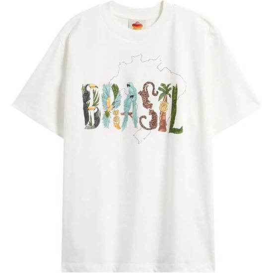  팜 리오 반팔 티셔츠 브라질 릴렉스드  오프 화이트