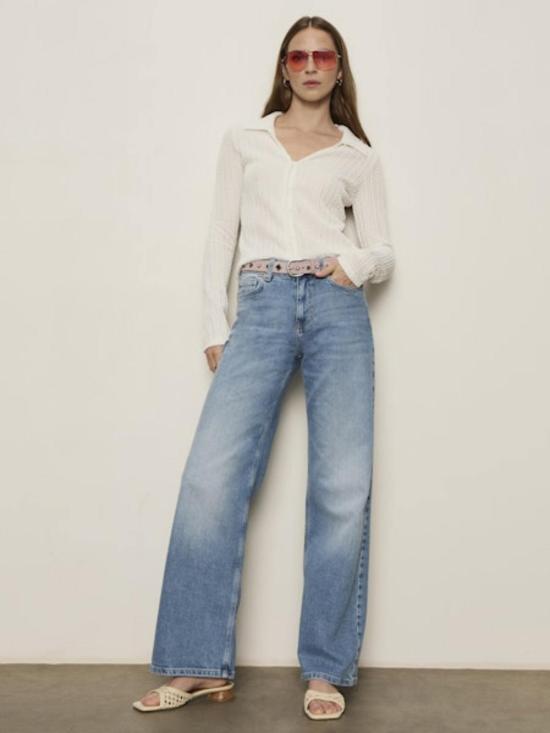  생츄어리 긴팔 티셔츠 버튼다운 텍스처