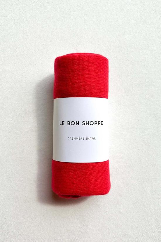  르 본 숍 머플러/스카프 르봉숍 캐시미어 숄 레드 - LE BON SHOPPE