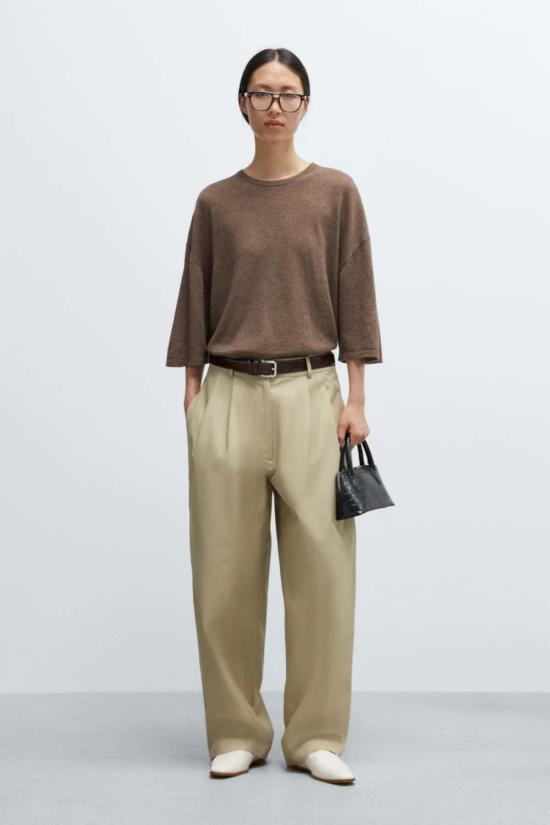  코데라 긴팔 티셔츠 코르데라 메리노 울 오버사이즈 셔츠 탑