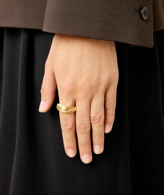  리에 스튜디오 반지 LiÉ Studio 더 오드리 링 골드 - LIE STUDIO