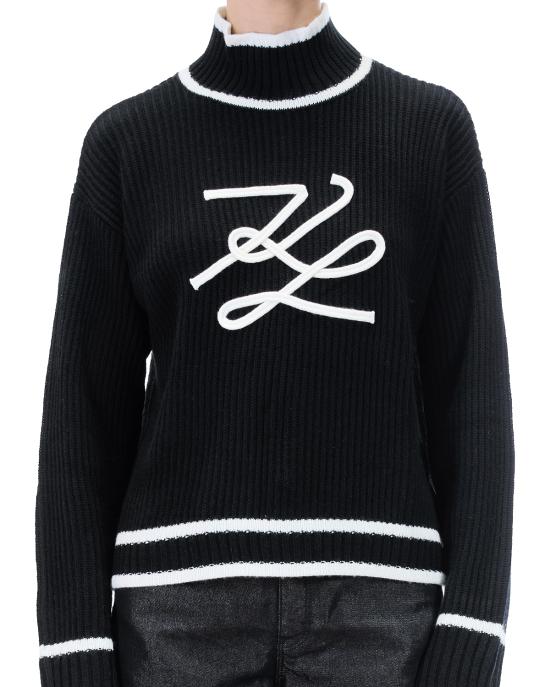 25FW 칼라거펠트 터틀넥 A4W18051 999 black NERO - KARL LAGERFELD